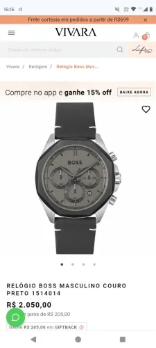 Relógio Boss 41mm