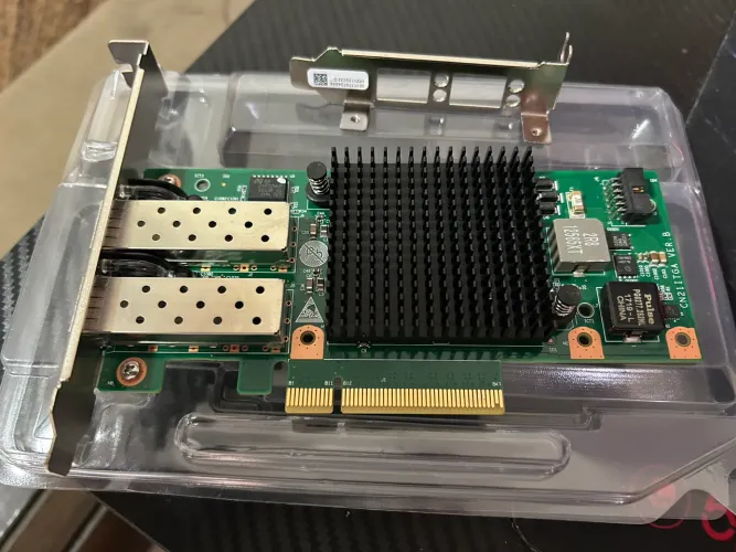 Placa dual fibra óptica Intel X520-DA2 nova pcie X4