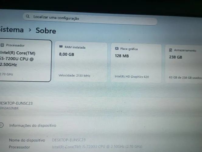 Notebook Lenovo I5