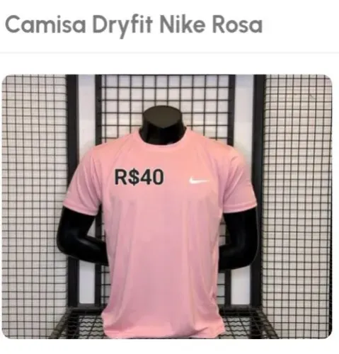Camisa Dry fit 3D Nike rosa