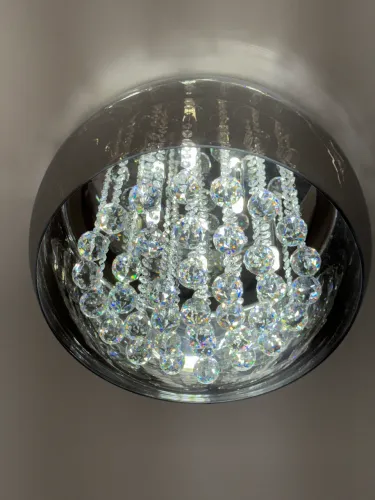 Lustre luxo pendente cromado 