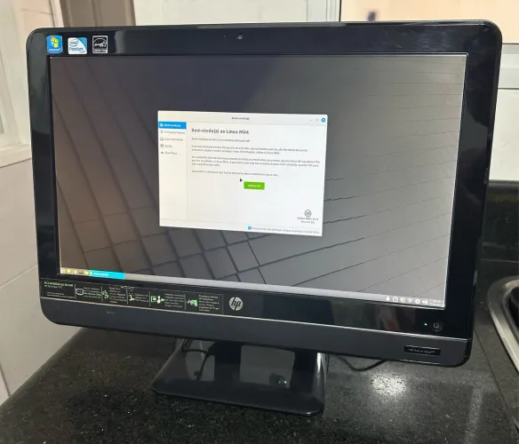 Computador completo All-in-one HP pronto para uso