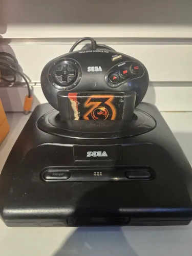 Mega drive 3 completo controle original e mortal kombat 3 original