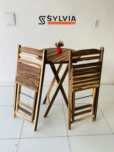 Bistrô dobrável sem verniz
