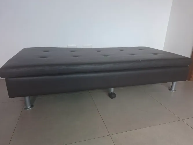 Cama solteiro com colchão removível 