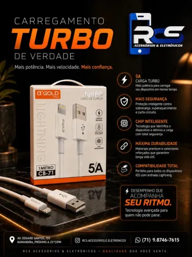 Cabo USB Para Lightning A?GOLD