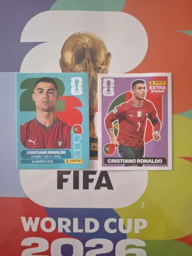 Combo Cr7 - Legend Cristiano Ronaldo roxo + 2 figurinhas avulsa 