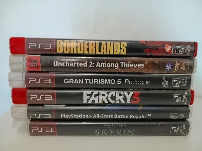 Lote de 6 Jogos de PlayStation 3 com detalhes.