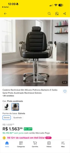 CADEIRAS DE BARBEIRO