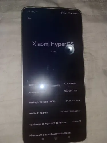 Poço X6 5G Pro De 512 GB ir 12Ram 