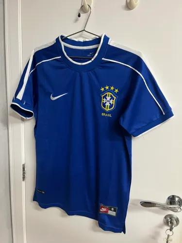     Camisa Brasil Azul 98 Retrô Tailandesa Nova