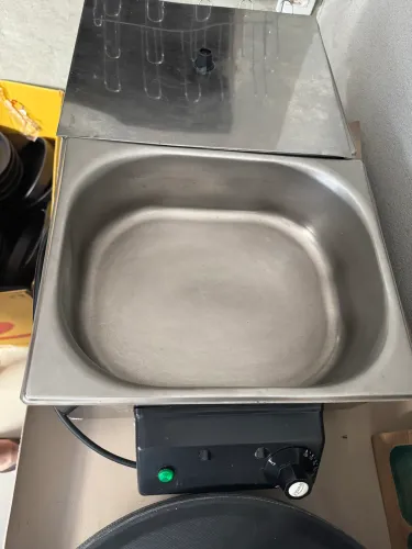Rechaud Elétrico Molheira Duplo 8 Kg 2 Cubas Em Alumínio