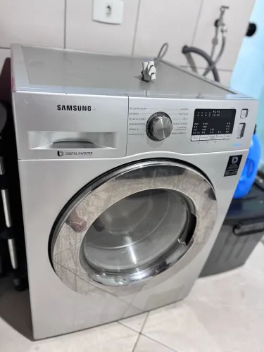 Lavadora E Secadora Samsung Ecobubble 10.2Kg Prata