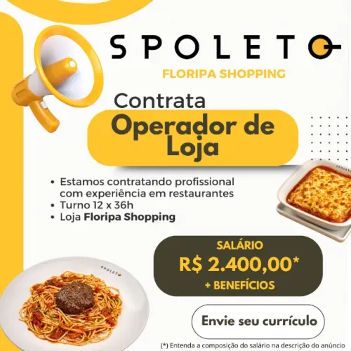 Operador de Loja - Atendente - Escala 12 x 36h