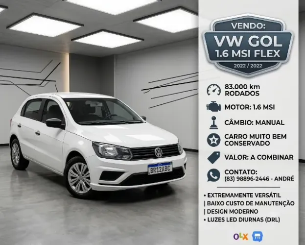Volkswagen Gol Geração VII MSI 1.6 8V Flex Mec. 4P 2022