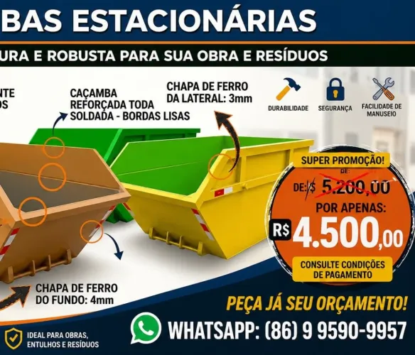 Caçamba Estacionária para Entulho