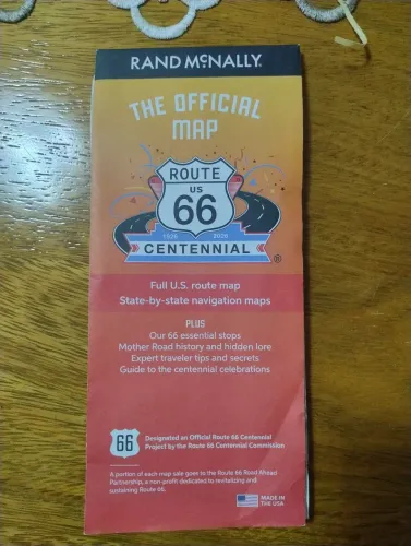 Rand McNally The Official Map. Route 66. Feito nos EUA