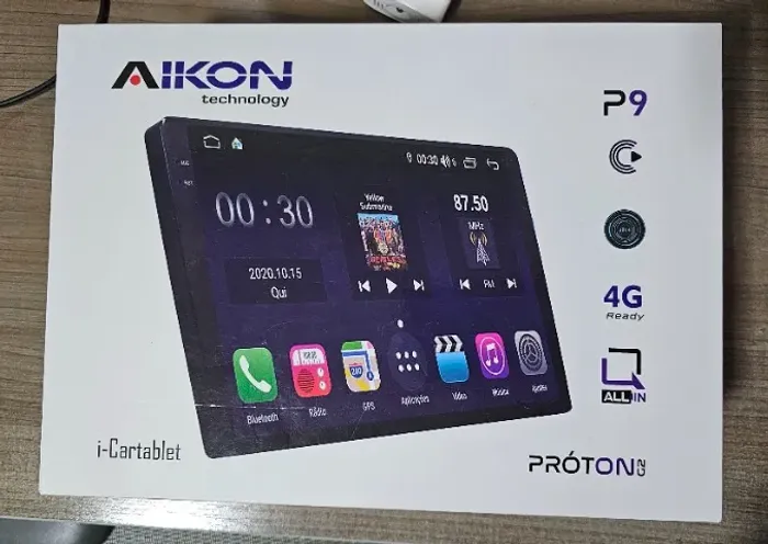 Multimídia Automotiva Aikon Proton G2 - 6GB RAM / 128GB - Octa Core - Tela QLED