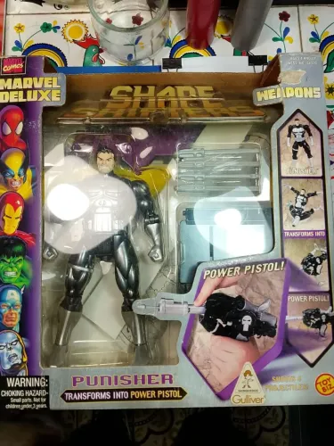 boneco TOY BIZ MARVEL Punisher (Justiceiro) Marvel Deluxe Shape Shifters 1999 RARO