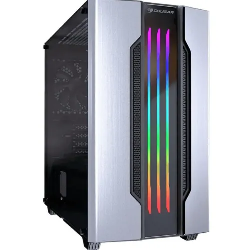 Gabinete Cougar Gemini M Silver RGB + Vidro Temperado - Excelente Estado