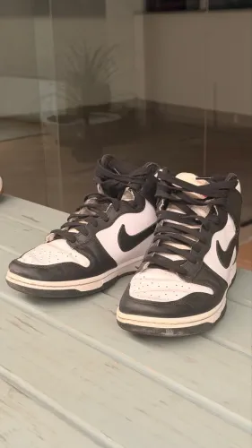 Tenis Nike dunk high preto / branco panda - 40 