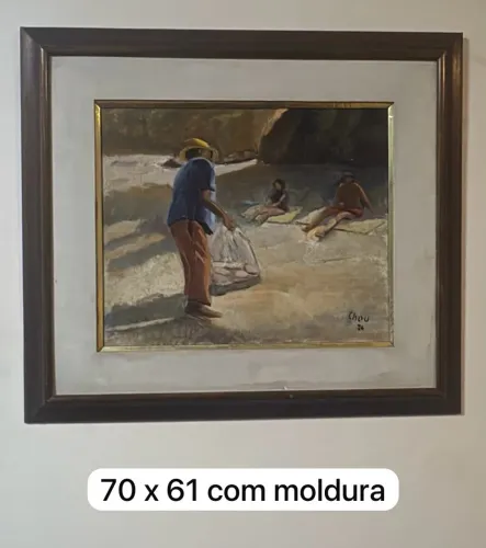 Quadro vendedor de biscoito pintor Chou