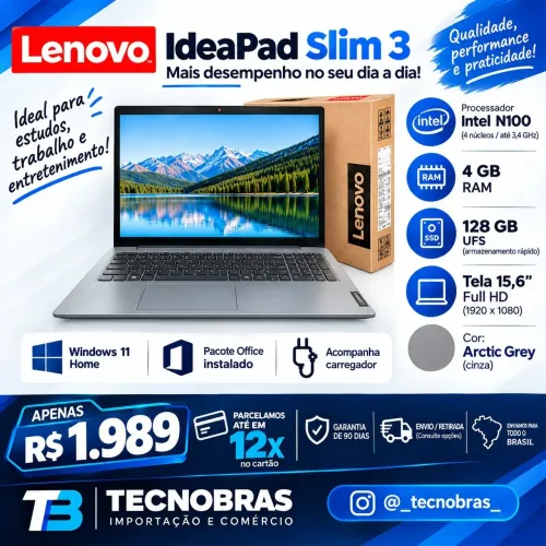 Notebook Lenovo IdeaPad Novo na Caixa