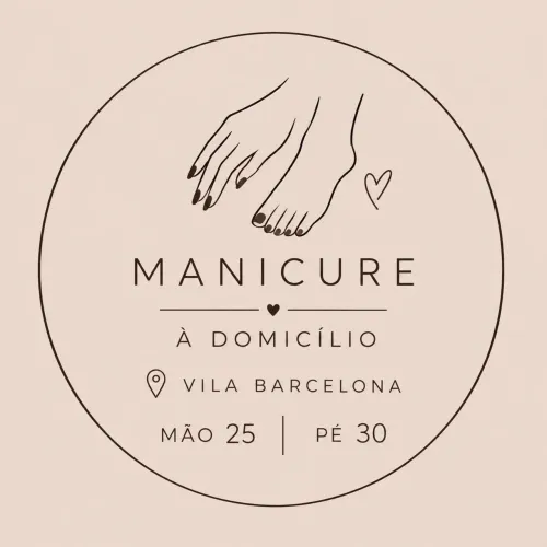 Manicure R$25,00 | pedicure R$30,00