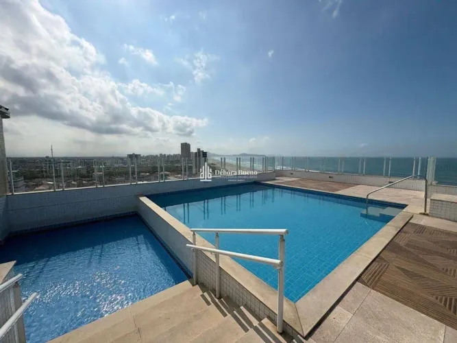 FRENTE MAR VISTA MAR INCRIVEL !!! 1 DORMITÓRIO MOBILIADO 1 VAGA E PISCINA NA COBERTURA APE