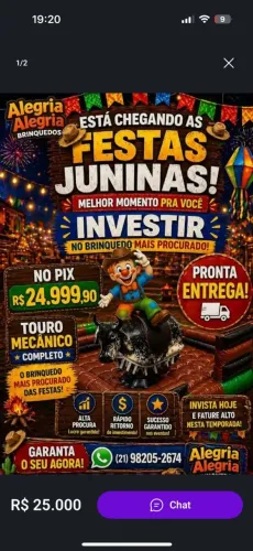 Touro Mecânico 220V em couro completo