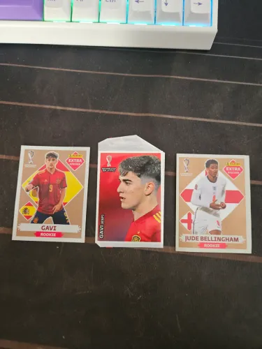 Figurinhas Legend/Extra 2022 Gavi Bronze, Bellingham Bronze + Gavi Coca-Cola