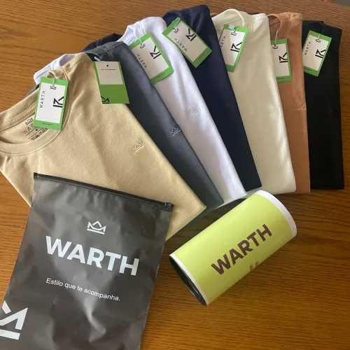 Atacado camisas algodão egípcio | WARTH original | Pronta entrega 
