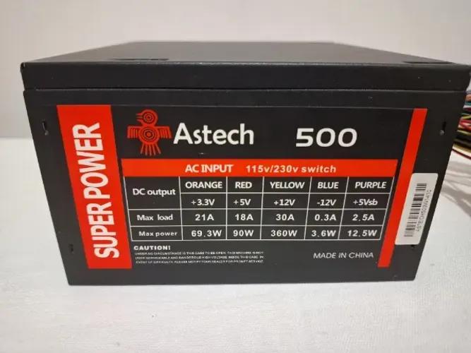 Fonte Astech 500W (SuperPower/Gamer)