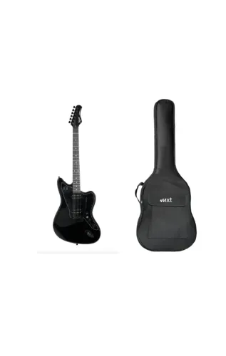 KIT- Guitarra Elétrica Tagima Offset 2h Duo Smart-h Bk C/efeito + CAPA/bag