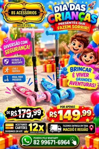 Patinete infantil 3 rodas