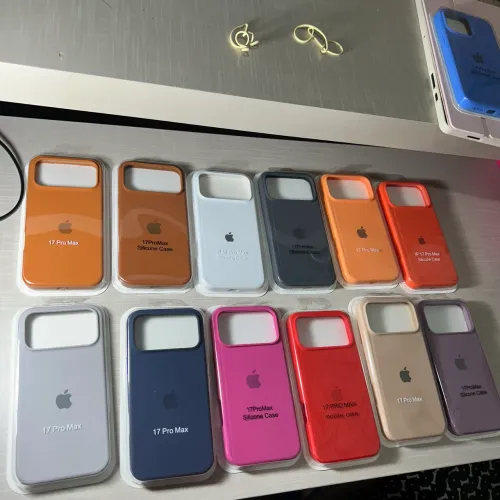Capa silicone case iPhone 17 pro Max cinza, vermelha, branca, cinza, azul nova