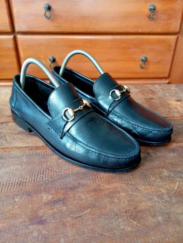 Mocassim Jacometti Bridão Dourado pelica 42