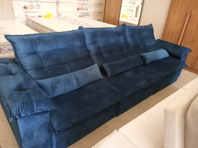 Jogo de sofá reclinável tamanho família 
