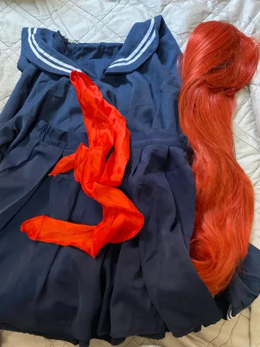 Cosplay - Uniforme Colegial japonês e peruca