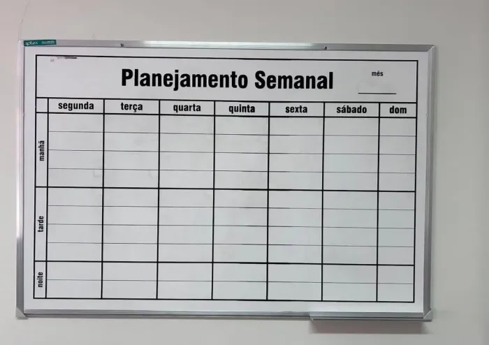 Quadro Branco Planejamento Semanal