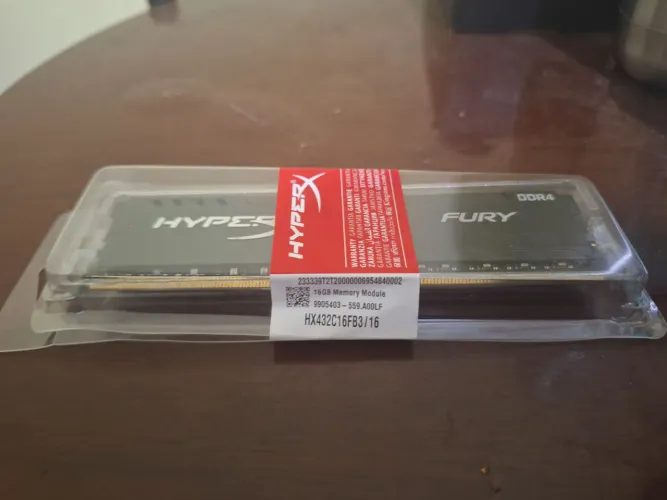 Memória Kingston RAM Fury 1x16GB HyperX 3200mhz