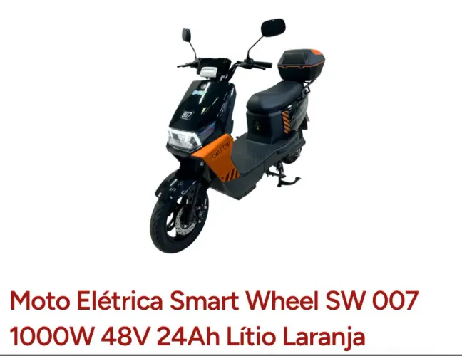 Moto Elétrica Smart Wheel. Parcelo em 12 X sem juros. Aceito troca