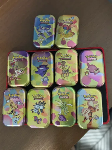 10 latas vazias Pokemon 151 - Mini Tin