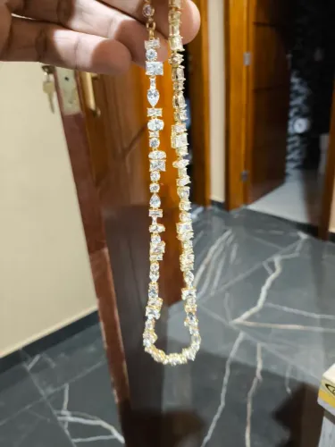 Colar Feminina Banhada a Ouro 18K com Zircônias + Garantia