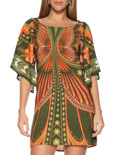 Vestido Farm Doce voo curto M