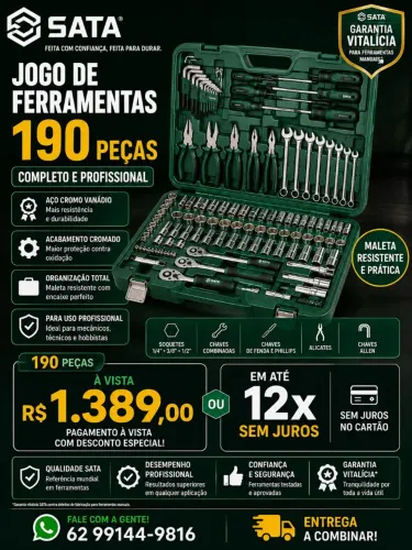 PROMOÇÃO JOGO DE FERRAMENTAS 
