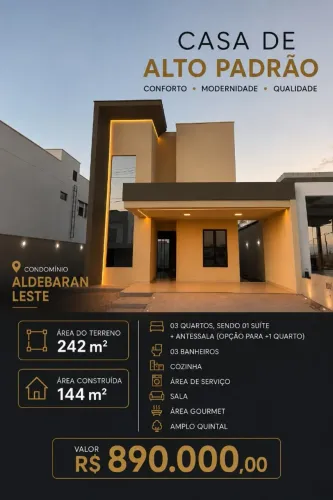 CASA DE ALTO PADRÃO NO CONDOMÍNIO ALDEBARAN LESTE - TERESINA