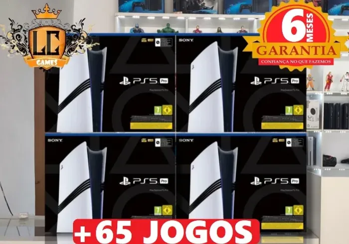 PS5 PRO 2TB NOVO LACRADO COM: 66 JOGOS e O6 MESES GARANTIA ( LOJA FISICA )