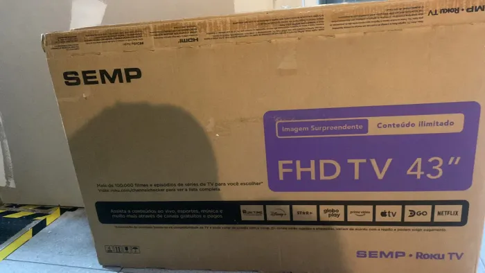 Tv led 43 polegadas Semp TCL Nova plástico entrega imediata