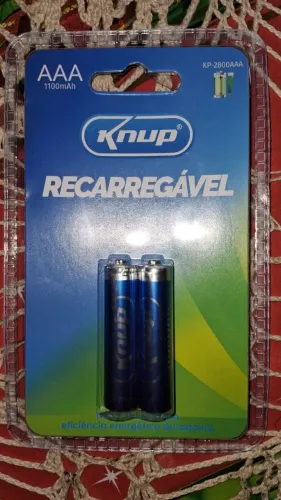 pilhas recarregaveis palito knup aaa